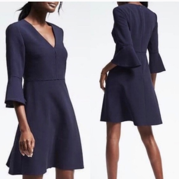 Banana Republic Dresses & Skirts - 💙BANANA REPUBLIC💙STITCHED FLUTTER SLEEVE DRESS💙